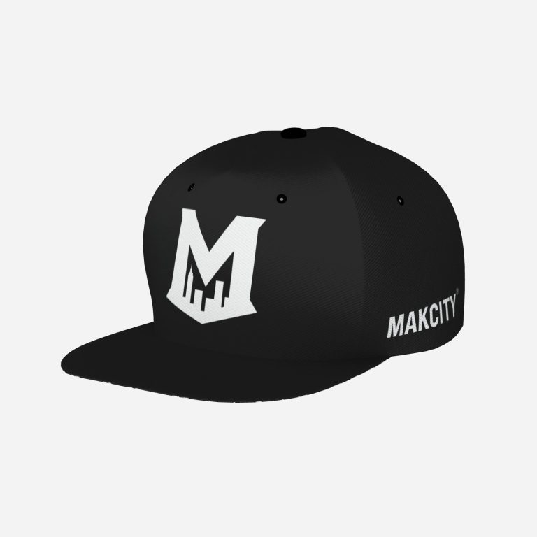 Black – MAKCITY Flat Brim Baseball Cap